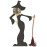 Beautiful Witch With a Broom Halloween Filled Machine Embroidery Design Digitized Pattern