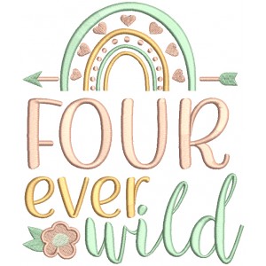Forever Wild Filled Machine Embroidery Design Digitized Pattern