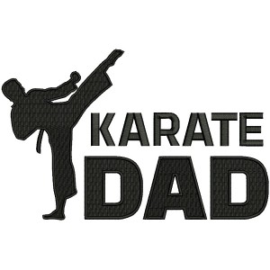 Karate Dad Filled Machine Embroidery Design Digitized