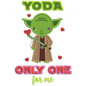 Looks Like Yoda From Star Wars Only One For Me Filled Machine Embroidery Design Digitized Pattern