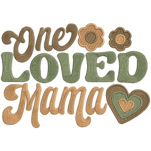 One Loved Nana Flowers And Heart Filled Machine Embroidery Design Digitized Pattern