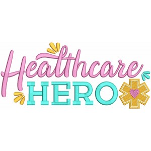 Healthcare Hero Filled Machine Embroidery Design Digitized Pattern