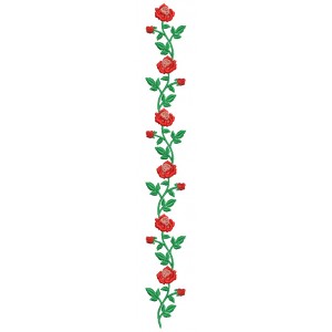 Roses Interconnected Perfect For Making Borders Flowers Filled Machine Embroidery Design Digitized Pattern