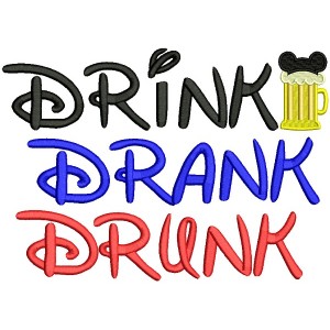 Drink Drank Drunk Beer Mug Filled Machine Embroidery Design Digitized Pattern