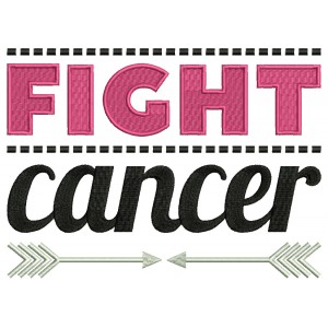 Fight Cancer Breast Cancer Awareness Filled Machine Embroidery Design Digitized Pattern