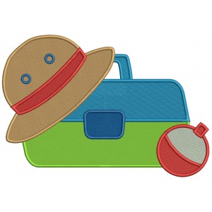 Fishing Bag Hat Filled Machine Embroidery Design Digitized Pattern