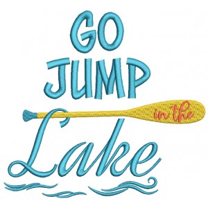 Go Jump Lake Filled Machine Embroidery Design Digitized Pattern
