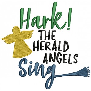 Hark The Herald Angels Sing Filled Machine Embroidery Design Digitized Pattern