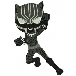 Looks Like Black Panther Superhero Filled Machine Embroidery Design Digitized Pattern
