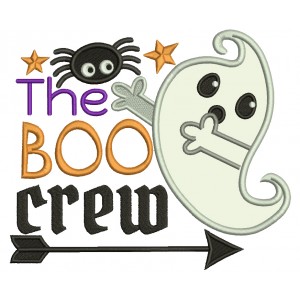 The Boo Crew Ghost Halloween Applique Machine Embroidery Design Digitized Pattern