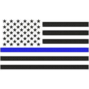 USA American Flag With Blue Stripe Filled Machine Embroidery Design Digitized 