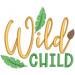 Wild Child Filled Machine Embroidery Design Digitized Pattern