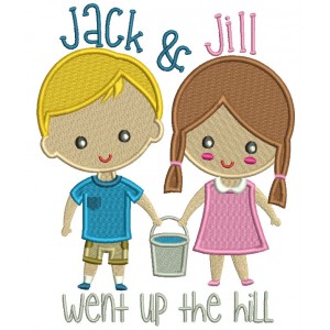 Jack And Jill Wp The Hill Children Rhimes Filled Machine Embroidery Design Digitized Pattern
