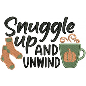 Snuggle Up And Unwind Fall Filled Machine Embroidery Design Digitized Pattern