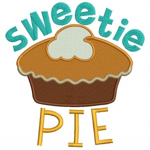 Sweetie Pie Filled Machine Embroidery Design Digitized Pattern