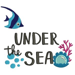 Under The Sea Fish Filled Machine Embroidery Design Digitized Pattern