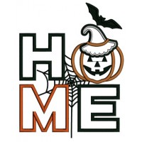 HOME Halloween Pumpkin And Spider Web Applique Machine Embroidery Design Digitized Pattern