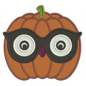 Pumpkin Owl Halloween Filled Machine Embroidery Design Digitized Pattern
