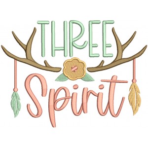 Three Spirit Antlers Filled Machine Embroidery Design Digitized Pattern