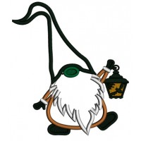 Dancing Gnome Holding Lantern Halloween Applique Machine Embroidery Design Digitized Pattern