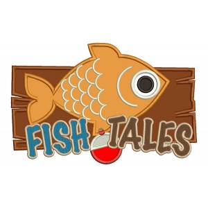 Fish Tales Applique Machine Embroidery Design Digitized Pattern