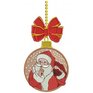 Santa Claus Christmas Ornament Christmas Filled Machine Embroidery Design Digitized Pattern