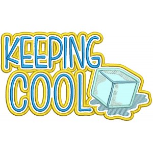 Keeping It Cool Block Of Ice Applique Machine Embroidery Digitized Design Pattern