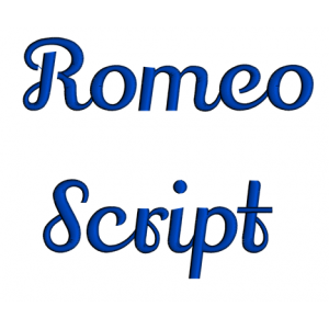 Romeo Script Machine Embroidery Font Upper and Lower Case 1 2 3 inches