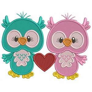Two Cute On Love With a Big Heart Filled Valentine's Day Machine Embroidery Design Digitized Pattern