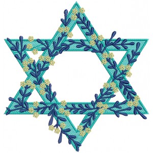 Floral Star Of David Filled Machine Embroidery Design Digitized Pattern