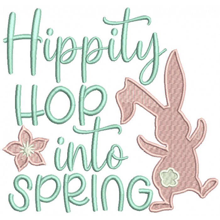 Hippity Hop Into Spring Easter Filled Machine Embroidery Design