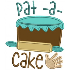 Pat-A-Cake Cooking Nursery Rhimes Applique Machine Embroidery Design Digitized Pattern