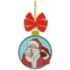 Santa Claus Christmas Ornament Christmas Applique Machine Embroidery Design Digitized Pattern