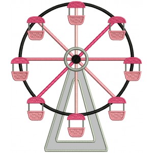 Ferris Wheel Applique Machine Embroidery Design Digitized Pattern
