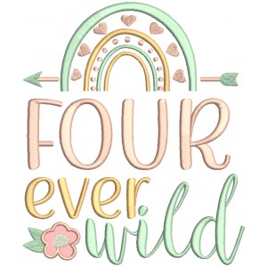 Forever Wild Applique Machine Embroidery Design Digitized Pattern