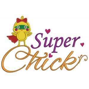 Super Chick Applique Machine Embroidery Design Digitized Pattern