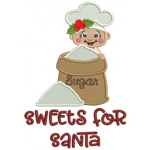 Sweets For Santa Cook Christmas Filled Machine Embroidery Design Digitized Pattern