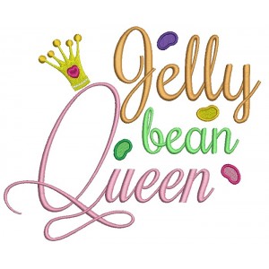 Jelly Bean Queen Filled Machine Embroidery Design Digitized Pattern