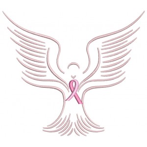 Dove Outline Breast Cancer Awareness Filled Machine Embroidery Design Digitized Pattern