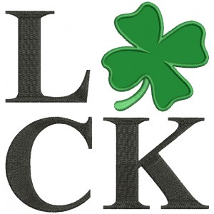 LUCK Shamrock St. Patricks Applique Machine Embroidery Design Digitized Pattern