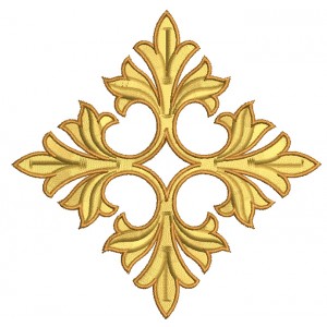 Rustic Cross Religious Filled Machine Embroidery Design Digitized Pattern