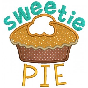 Sweetie Pie Applique Machine Embroidery Design Digitized Pattern