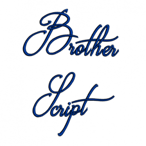 Brother Font Machine Embroidery Script Upper and Lower Case 1 2 3 inches 