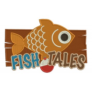 Fish Tales Filled Machine Embroidery Design Digitized Pattern