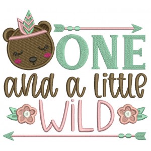 One And a Little Wild Filled Machine Embroidery Design Digitized Pattern