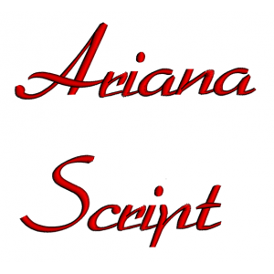 Ariana Script Machine Embroidery Font Upper and Lower Case 1 2 3 inches