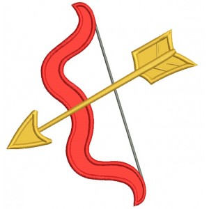 Bow And Arrow Applique Machine Embroidery Design Digitized Pattern