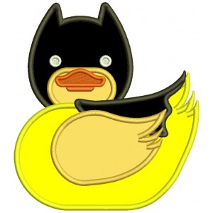 Duck Superhero Looks Like Batman Applique Machine Embroidery Design Digitized Pattern