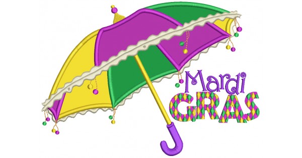 how to make a mardi gras umbrella