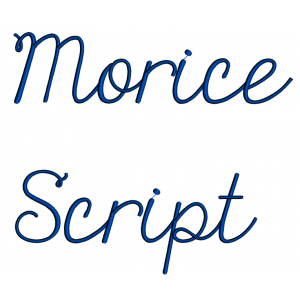 Morice Script Machine Embroidery Font Upper and Lower Case 1 2 3 inches